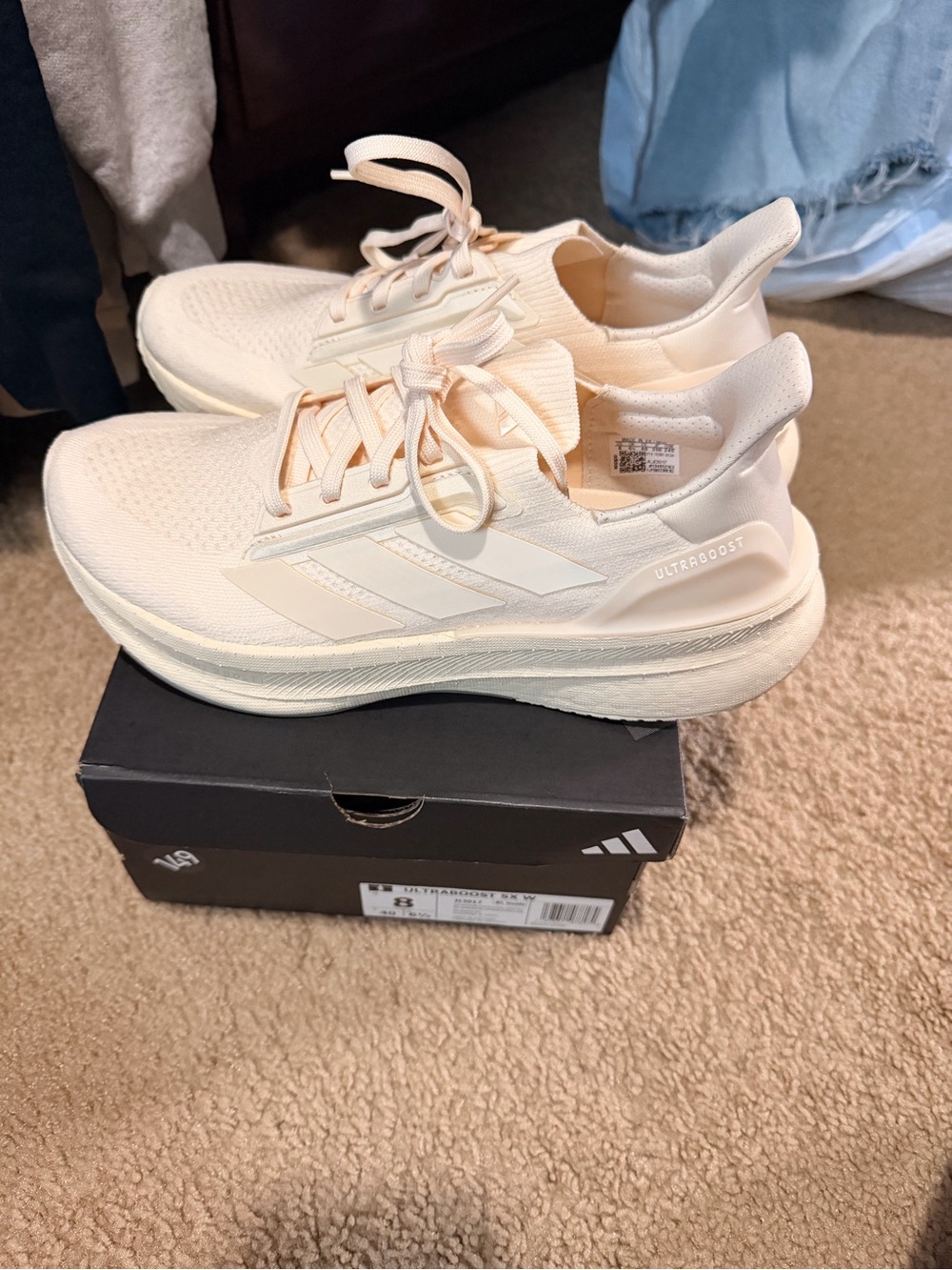 Adidas Ultraboost Women's Cream Running Shoes size 8